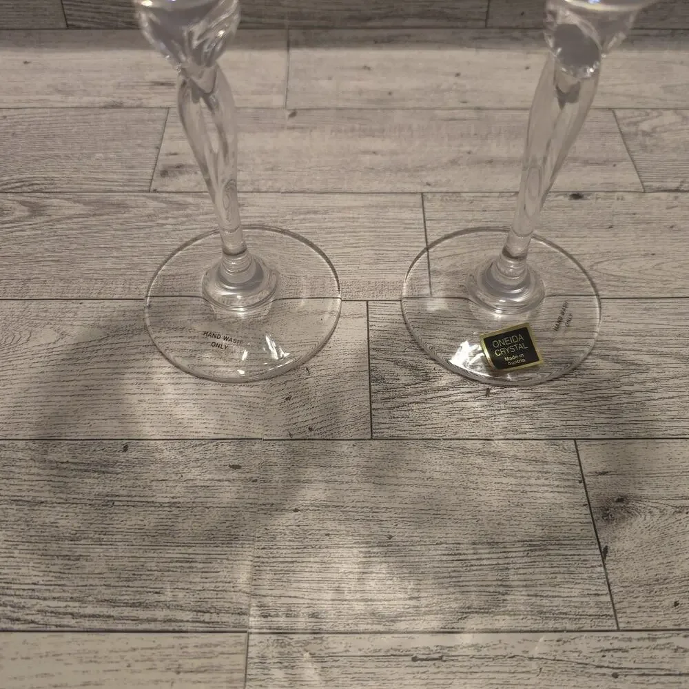 Set of 2 Oneida Crystal Chateau Gold 8